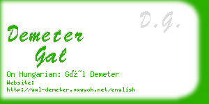 demeter gal business card